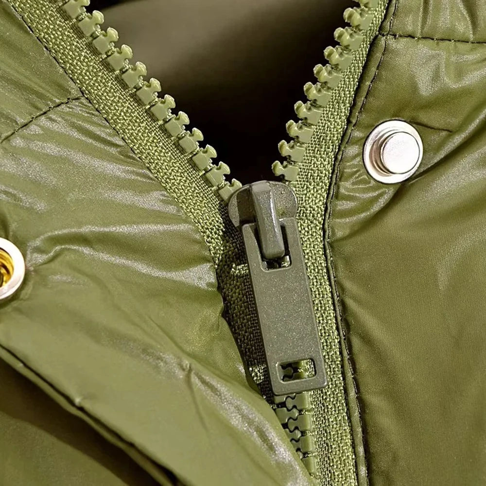 Olive Green Puffer Jacket