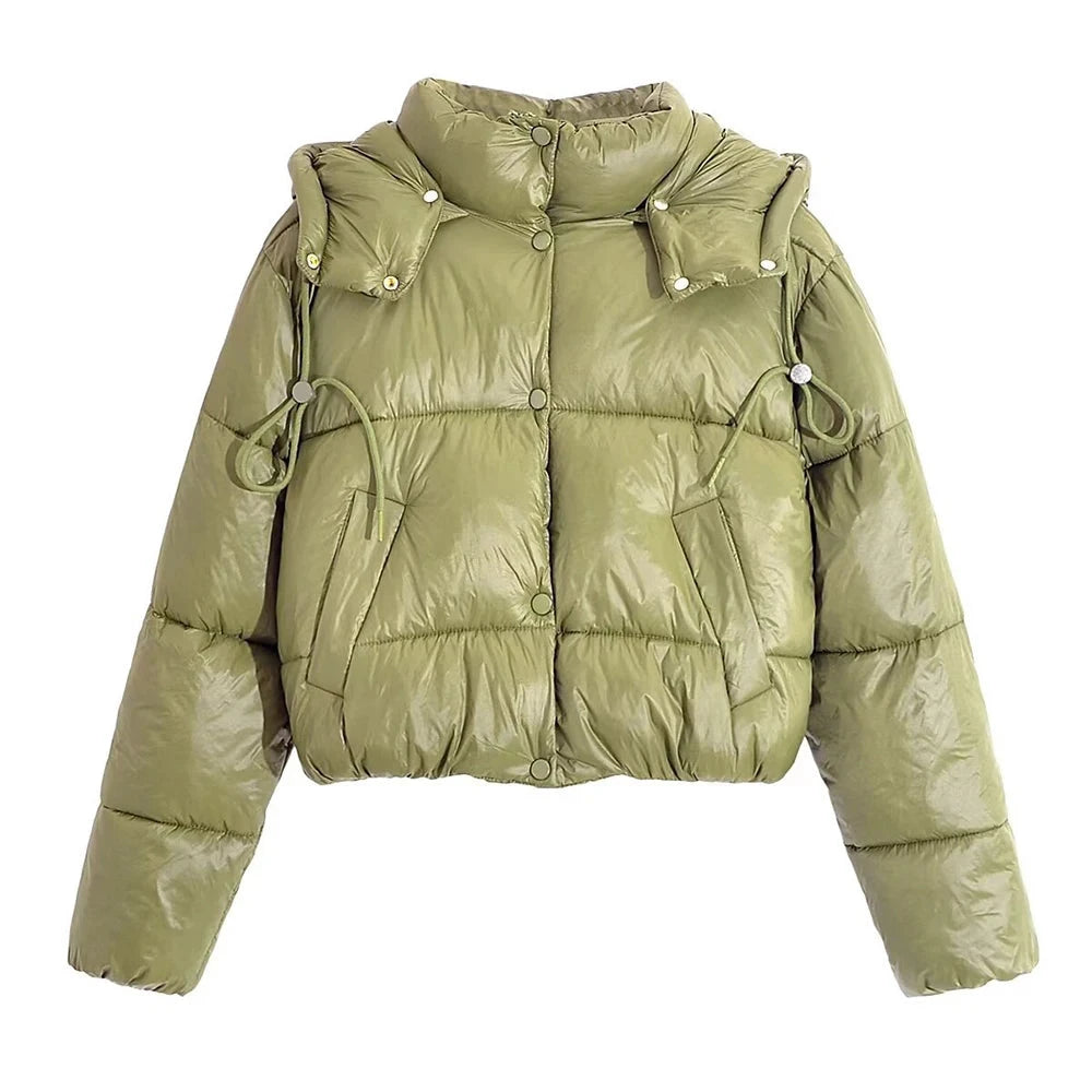 Olive Green Puffer Jacket