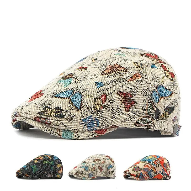 Floral Breeze Vintage Flat Cap