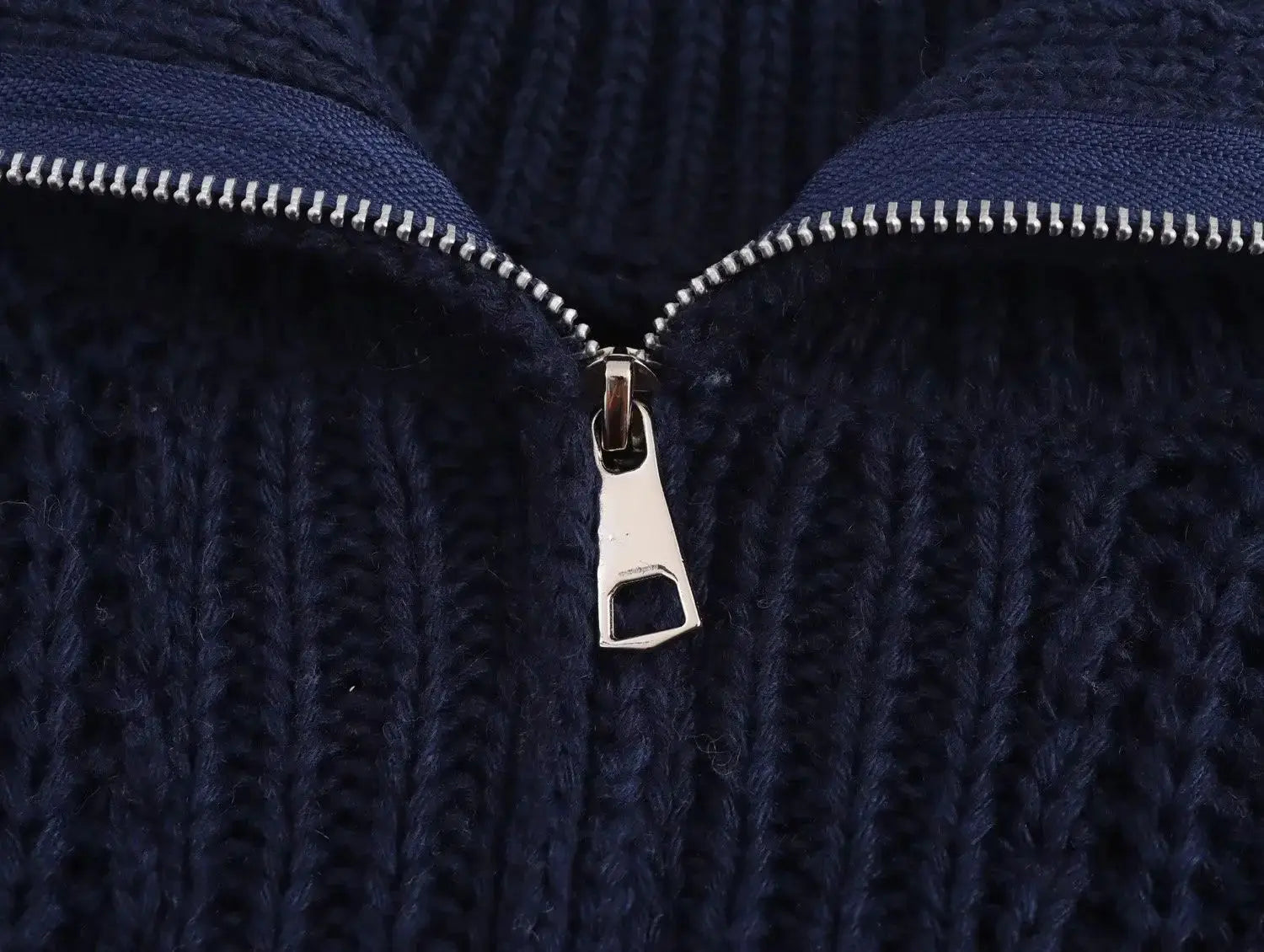 Sailor Zip-Up Knit Sweater